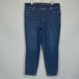 Spanx Jeans Women 2X Blue Ankle Skinny Pull On Stretch Dark Wash Denim 20342R